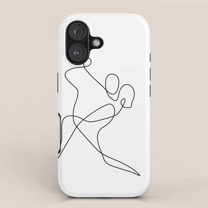 minimal line dance iPhone Case Gallery Image 1