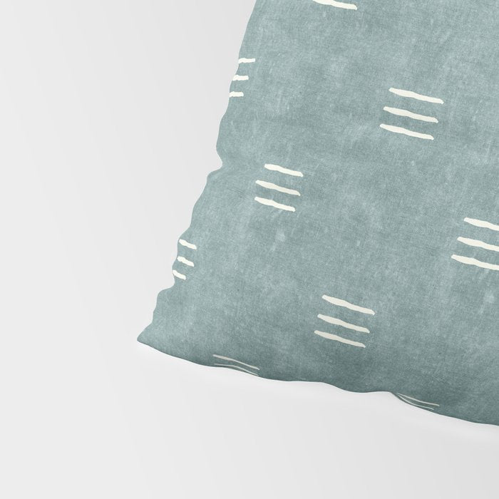 triple dash - dusty blue Pillow Sham Gallery Image 4