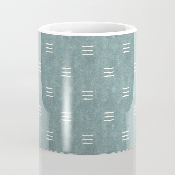 triple dash - dusty blue Coffee Mug Gallery Image 4
