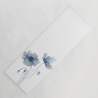 Blue Watercolor Poppies Yoga Mat Gallery Image 1