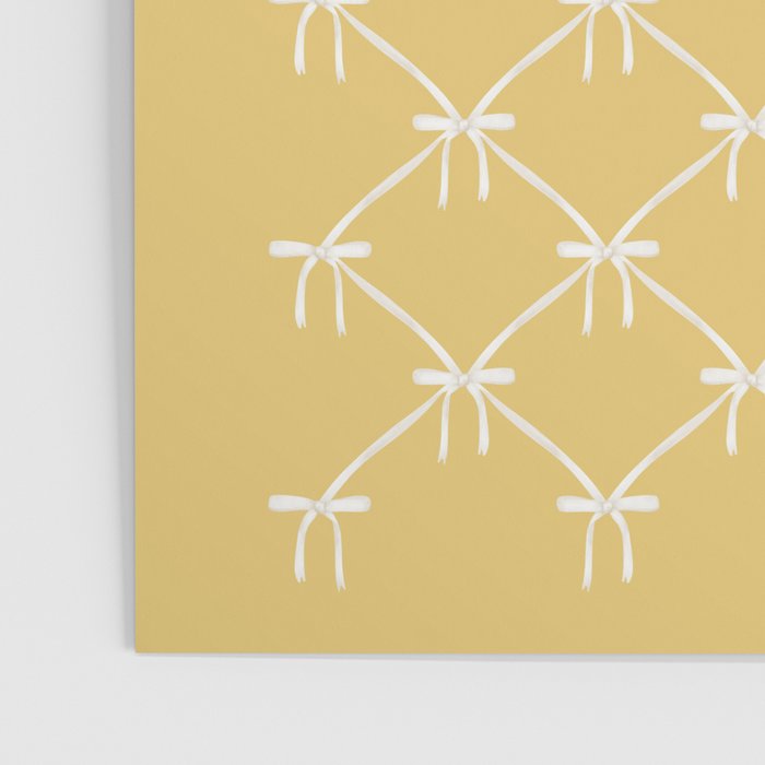 Bows & Ribbons Pattern XXI Butter Yellow Poster Gallery Image 3