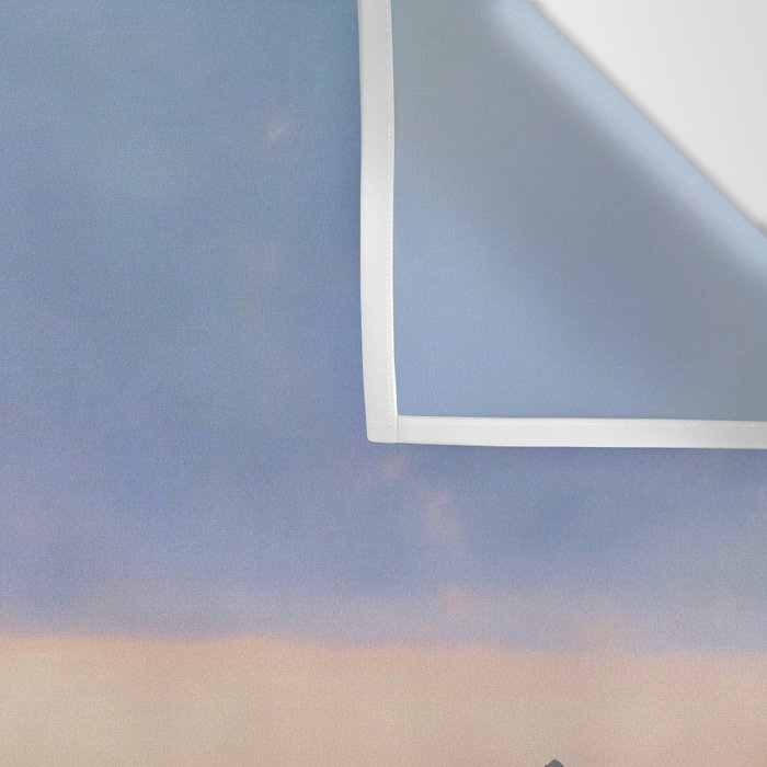 MAGIC OCEAN - glitter artwork by Yana Potter artist. Sparkling waves, pastel blue, beautiful nature. Wall Tapestry Gallery Image 3