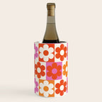 Pink and Orange Retro Daisies Wine Chiller Gallery Image 3