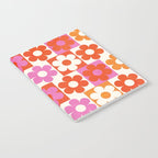 Pink and Orange Retro Daisies Notebook Gallery Image 2