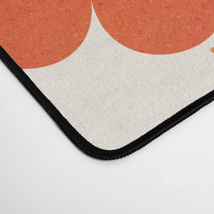 Pink and Orange Retro Daisies Desk Mat Gallery Image 4