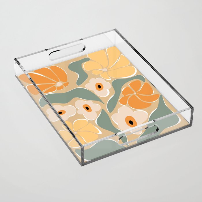 70s california flower market Acrylic Tray Gallery Image 1