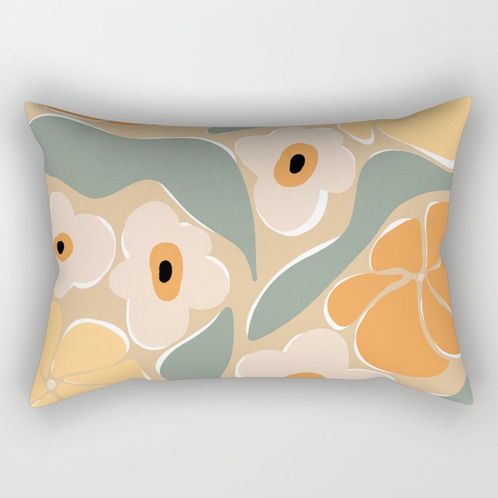 70s california flower market Rectangular Pillow Gallery Image 2