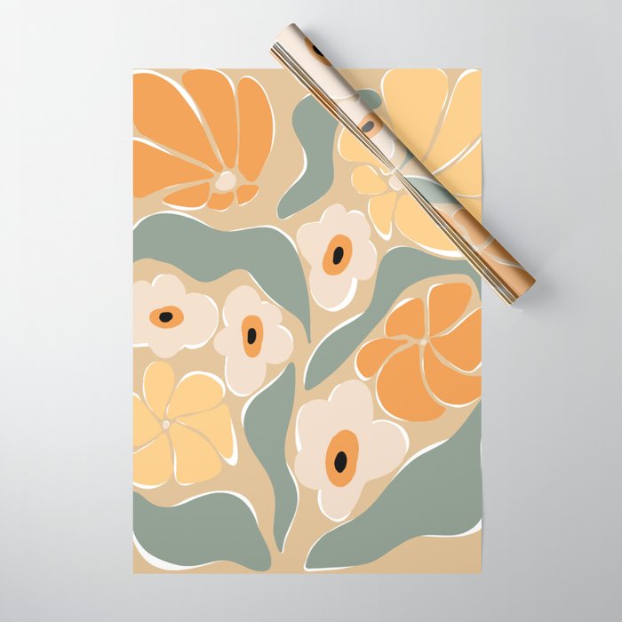 70s california flower market Wrapping Paper Gallery Image 1