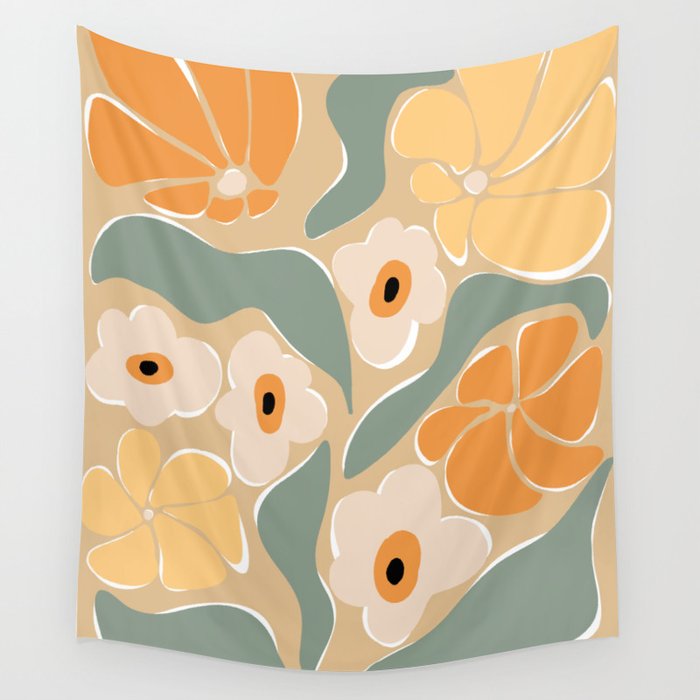 70s california flower market Wall Tapestry Gallery Image 4