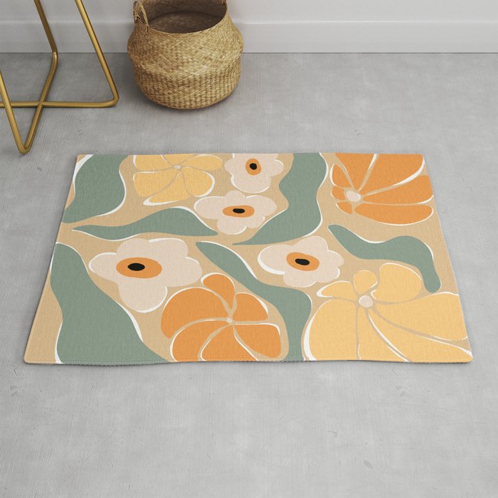 70s california flower market Rug Gallery Image 1