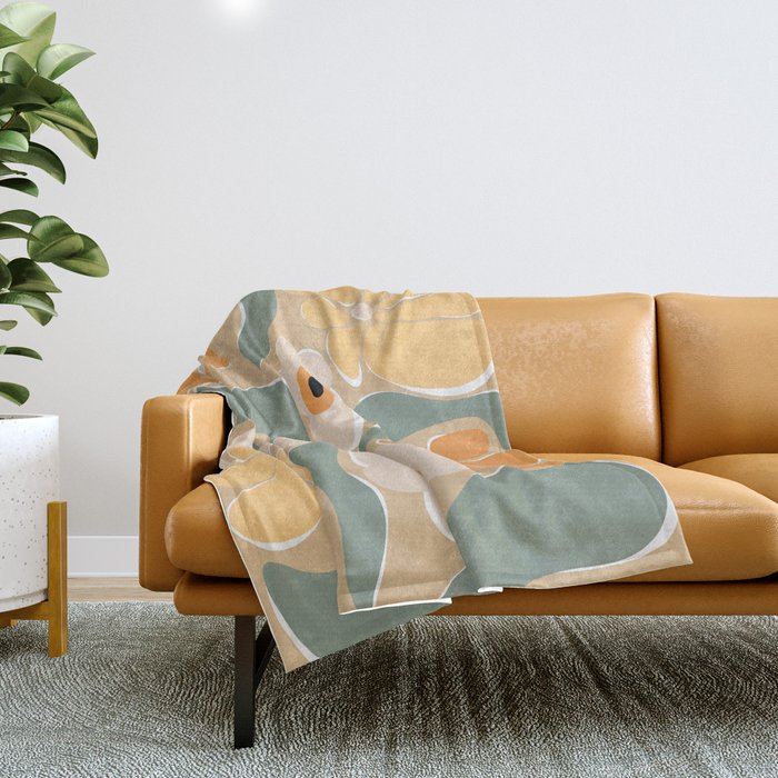 70s california flower market Throw Blanket Gallery Image 1