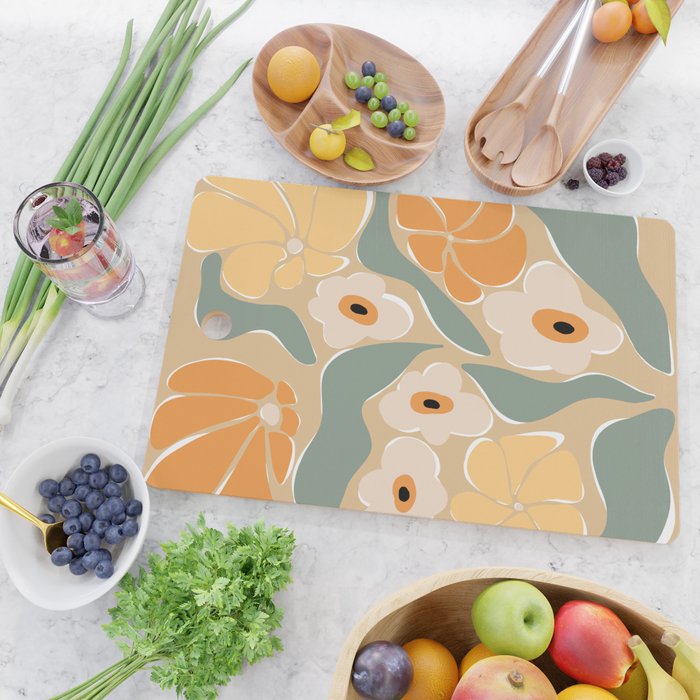 70s california flower market Cutting Board Gallery Image 2