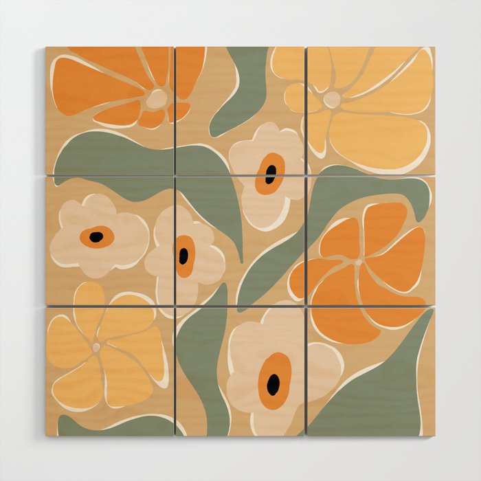 70s california flower market Wood Wall Art Gallery Image 1