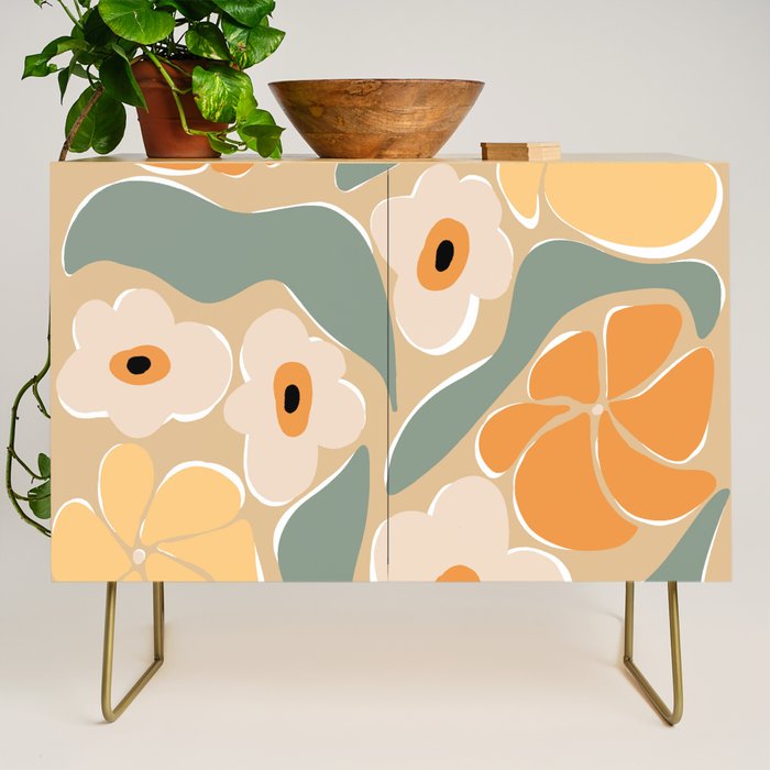 70s california flower market Credenza Gallery Image 1