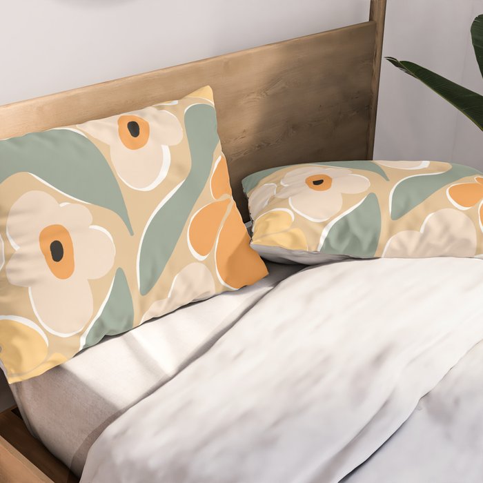 70s california flower market Pillow Sham Gallery Image 2