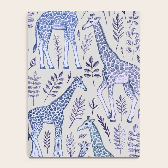 Blue Giraffe Pattern Notebook Gallery Image 4
