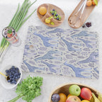 Blue Giraffe Pattern Cutting Board Gallery Image 2
