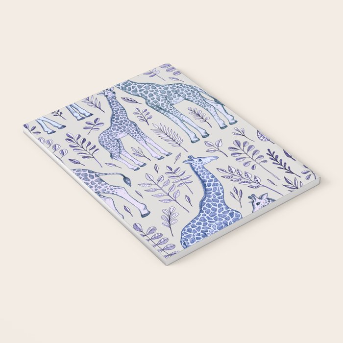 Blue Giraffe Pattern Notebook Gallery Image 3