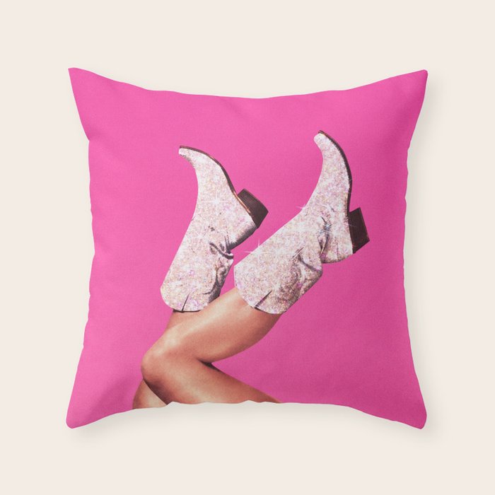 These Boots - Let's go party Throw Pillow Gallery Image 1