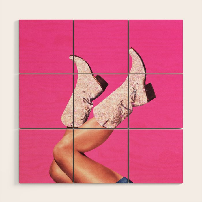These Boots - Let's go party Wood Wall Art Gallery Image 1