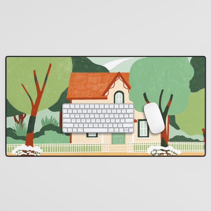 House in the woods Desk Mat Gallery Image 1