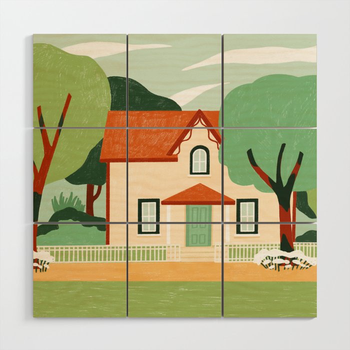 House in the woods Wood Wall Art Gallery Image 1