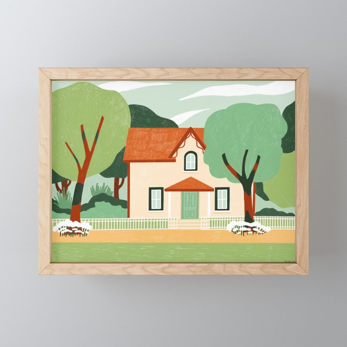 House in the woods Mini Art Print Gallery Image 1
