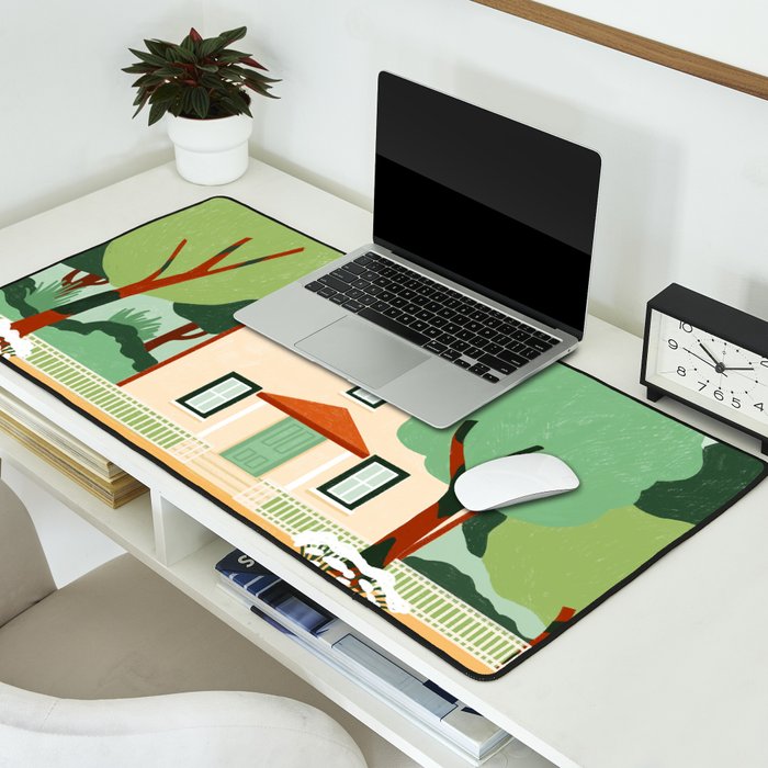 House in the woods Desk Mat Gallery Image 2