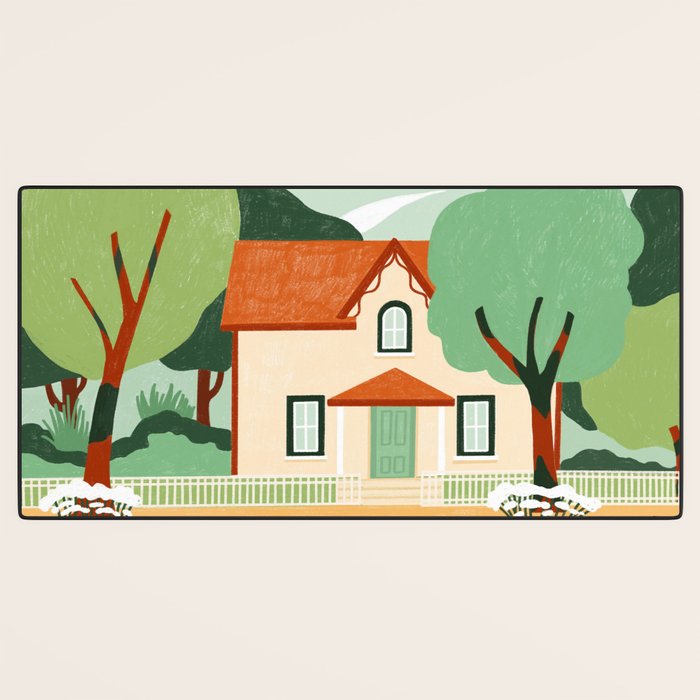 House in the woods Desk Mat Gallery Image 3