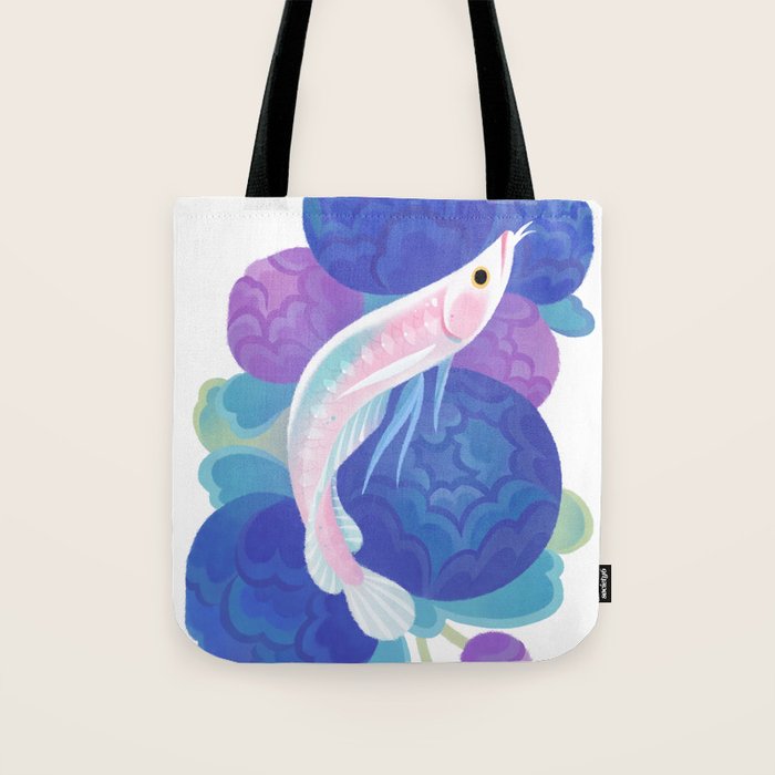 Arowana and peony Tote Bag Gallery Image 1
