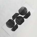 Black and White Mid Century Modern Op Art Yoga Mat Gallery Image 1