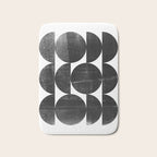Black and White Mid Century Modern Op Art Bath Mat Gallery Image 1