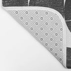 Black and White Mid Century Modern Op Art Bath Mat Gallery Image 2