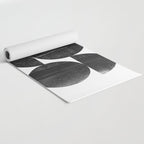 Black and White Mid Century Modern Op Art Yoga Mat Gallery Image 2