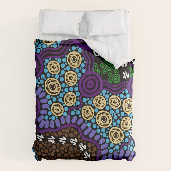 Authentic Aboriginal Art - Untitled Comforter Gallery Image 6