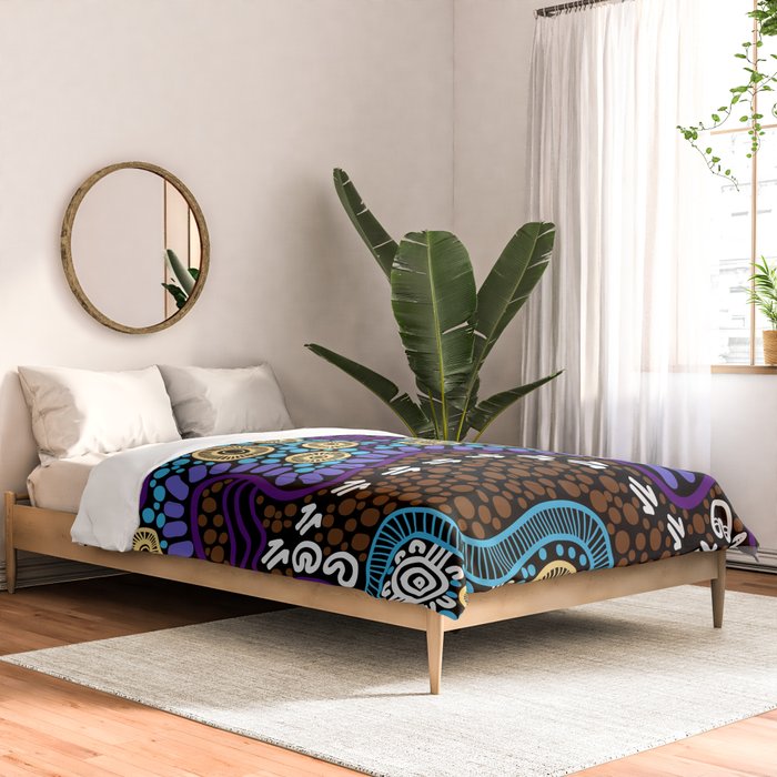 Authentic Aboriginal Art - Untitled Comforter Gallery Image 2