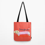 Valentine's Day dachshund dog Tote Bag Gallery Image 2