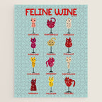 Feline Wine - Cats in Wine Glasses Jigsaw Puzzle Gallery Image 1