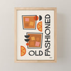 Old Fashioned Cocktail Minimalist Retro Print Mini Art Print Gallery Image 1