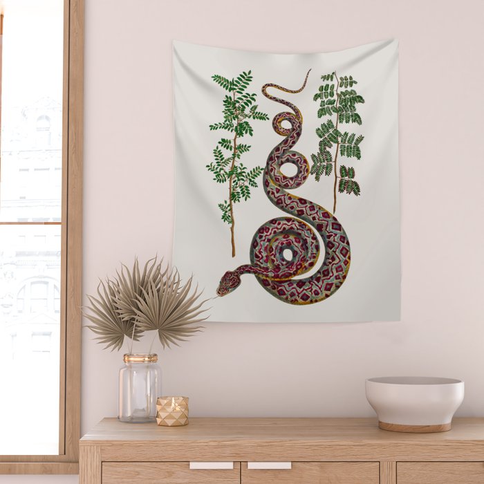 Mimosa Snake Seba Albertus Wall Tapestry Gallery Image 2