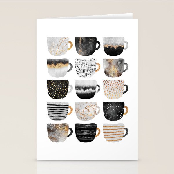 Pretty Coffe Cups 3 - White Stationery Card Gallery Image 1