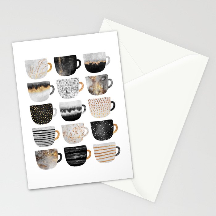 Pretty Coffe Cups 3 - White Stationery Card Gallery Image 2
