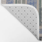 Blue azulejos on a corner building in Alfama, Lisbon, Portugal - street and travel photography Bath Mat Gallery Image 2