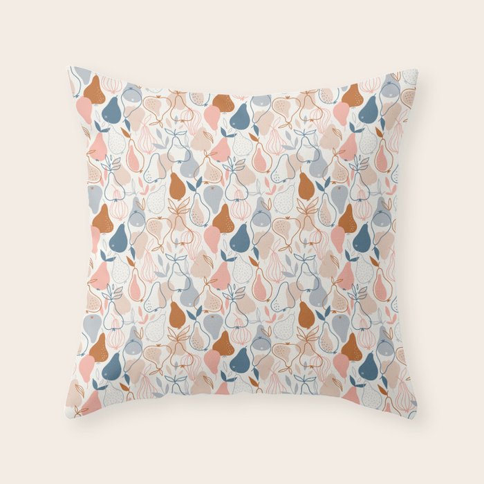 Pears in Scandinavian style Throw Pillow Gallery Image 6