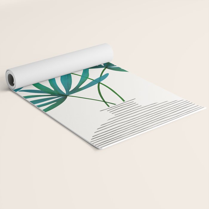 Fan Palm Bouquet Still Life Yoga Mat Gallery Image 2