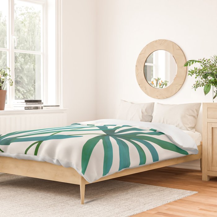 Fan Palm Bouquet Still Life Duvet Cover Gallery Image 2