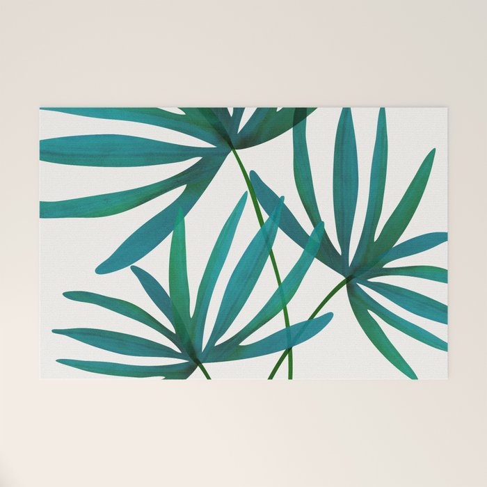Fan Palm Bouquet Still Life Welcome Mat Gallery Image 1