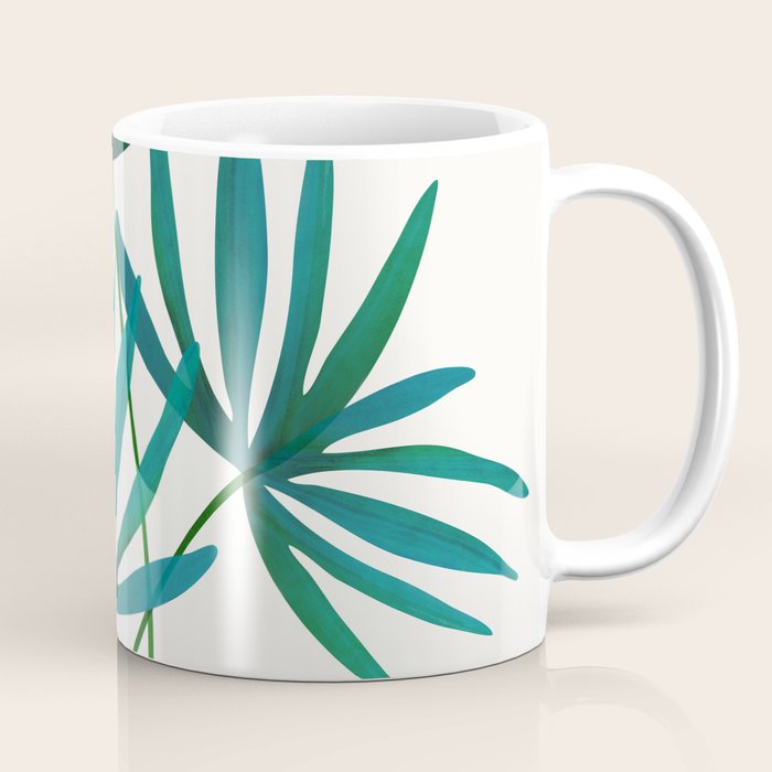 Fan Palm Bouquet Still Life Coffee Mug Gallery Image 1