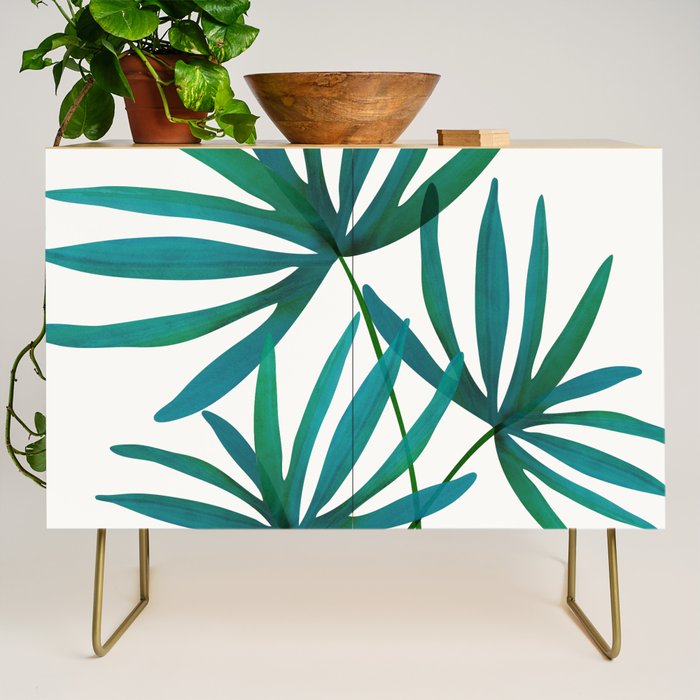 Fan Palm Bouquet Still Life Credenza Gallery Image 1