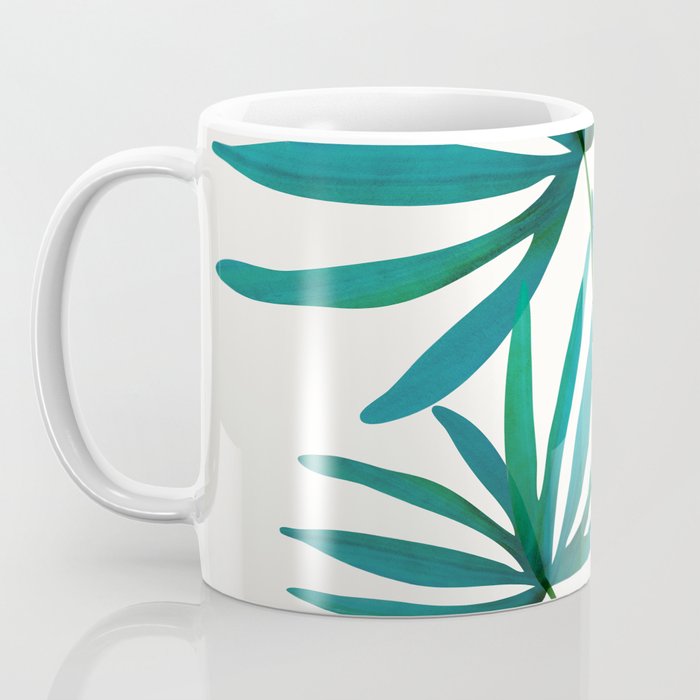 Fan Palm Bouquet Still Life Coffee Mug Gallery Image 3